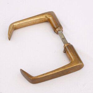 Vintage brass door handle, minimalist architectural salvage